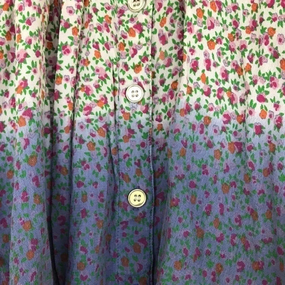 Topshop Ombré Floral Mini Print Skirt - Picture 2 of 8